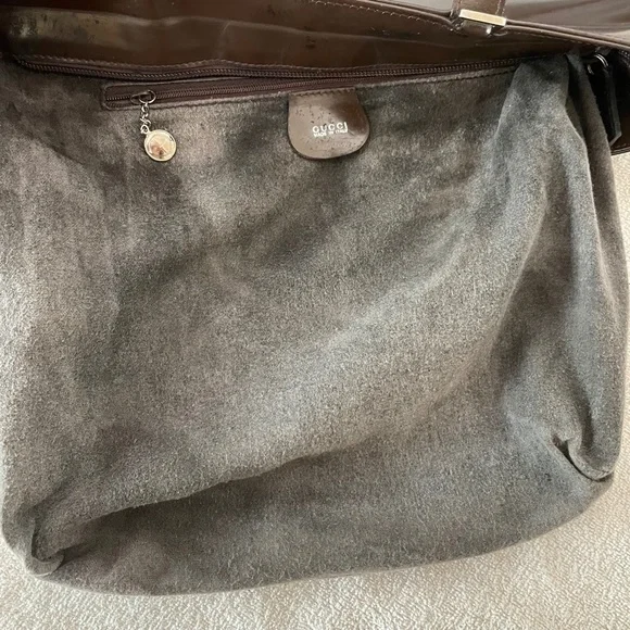 Gucci Brown Vintage Patent Leather Tote Hand Bag - Picture 15 of 16